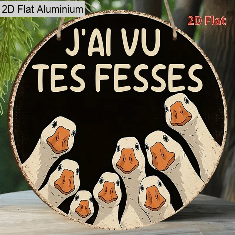 2D Flat, 1pc 8*8in French Humor! 