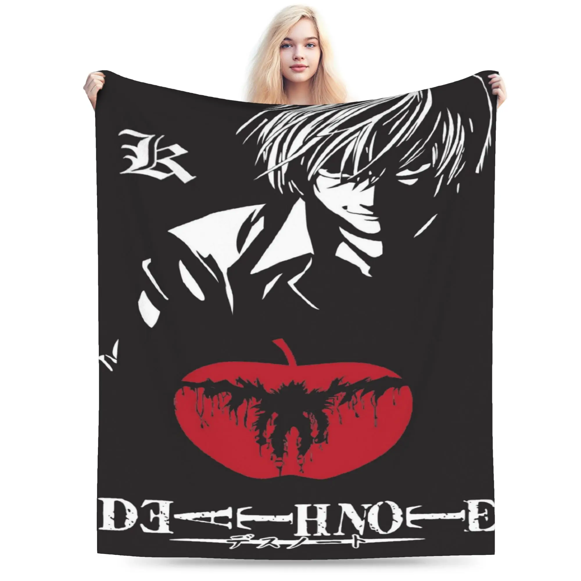 deaths notes anime catoon Blankets Ultra-Soft Flannel Healing Present  Throw Blanket Quilt