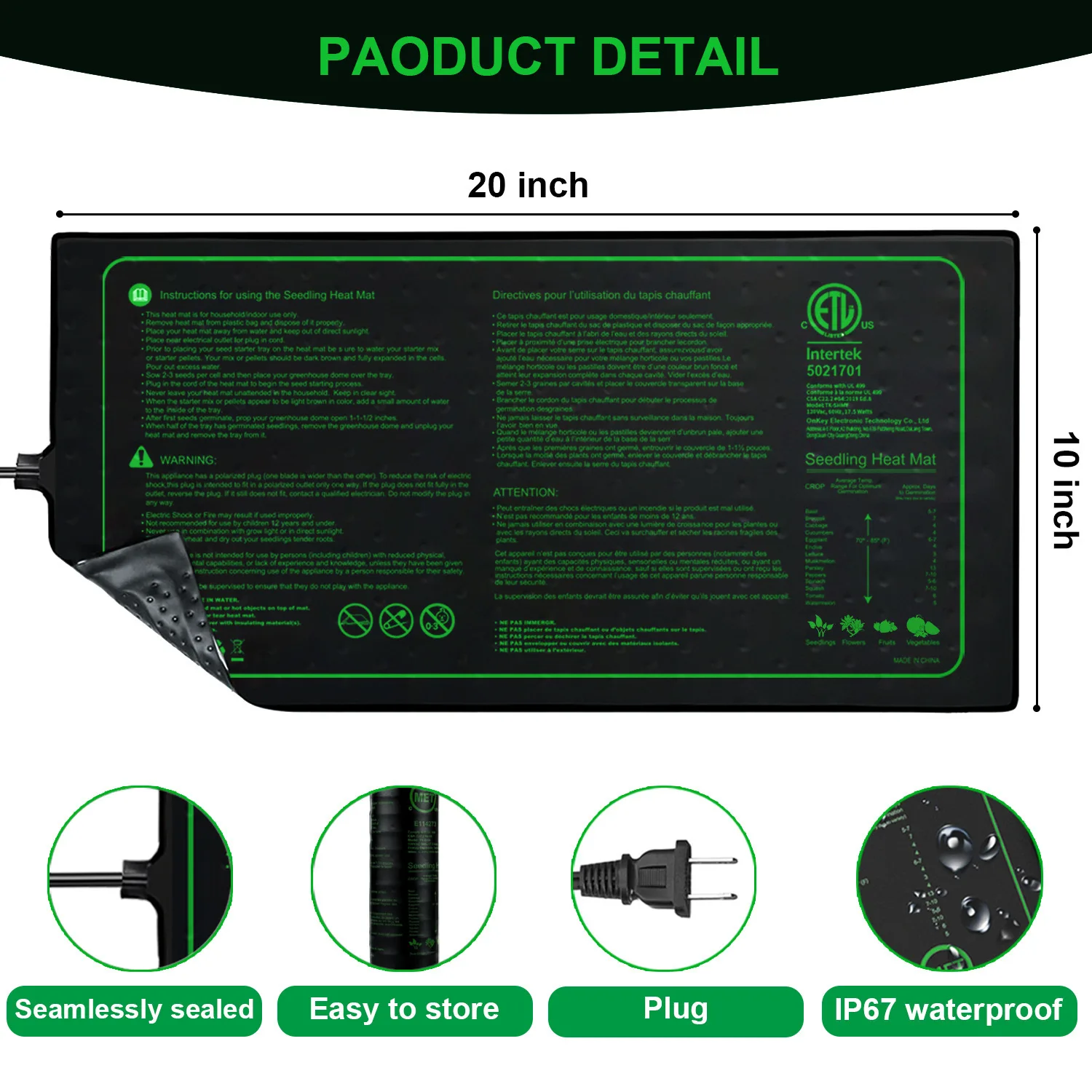 Podgrzewacz do sadzonek, wodoo – Heat Mat Seedling recenzja i cena
