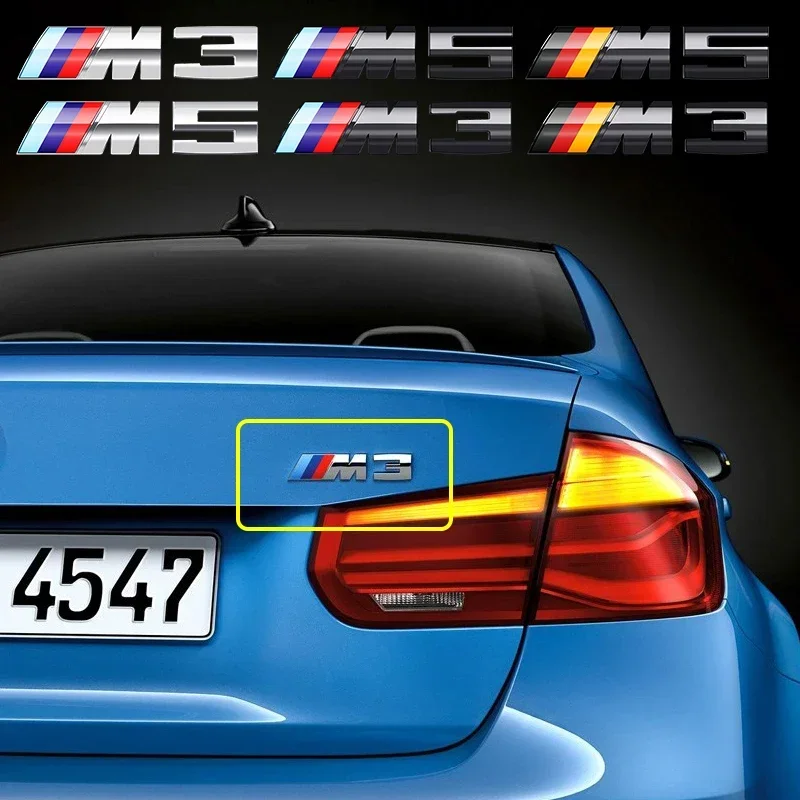 3D Car Styling Hood Fender trunk Rear Decal Emblem Badge Sticker For BMW 1 3 5 7 Series M Performance M3 M5 M6 F01 F20 F10