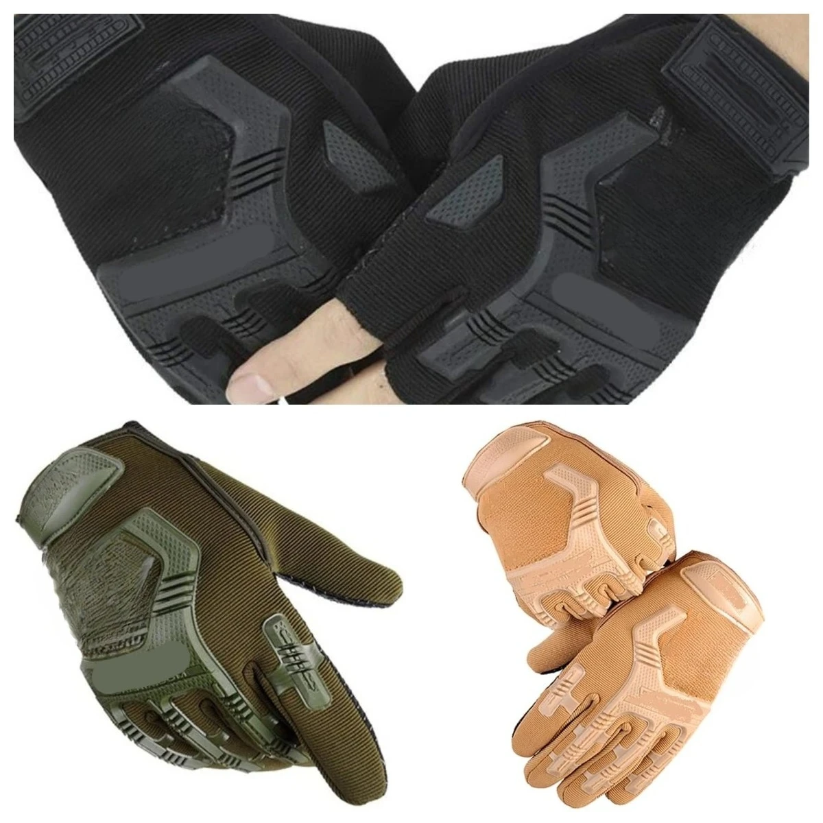 Finger Gloves Non-Slip Warm Design for Fan Outdoor Sports Riding Training Cycling Motorcycle Combat Training Tactical