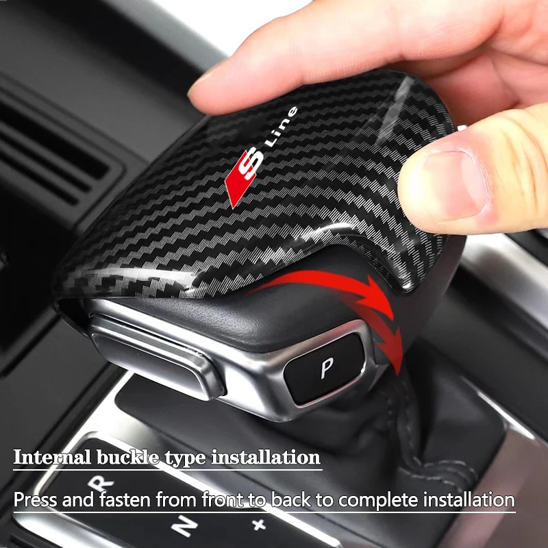 ألياف الكربون سيارة رافعة تحول غطاء ملصق اكسسوارات الديكور لأودي سلاين A3 A4 A5 A6 A7 A8 Q3 Q5 Q7 A8L S6 S7 S3 Q2L Q5L #5