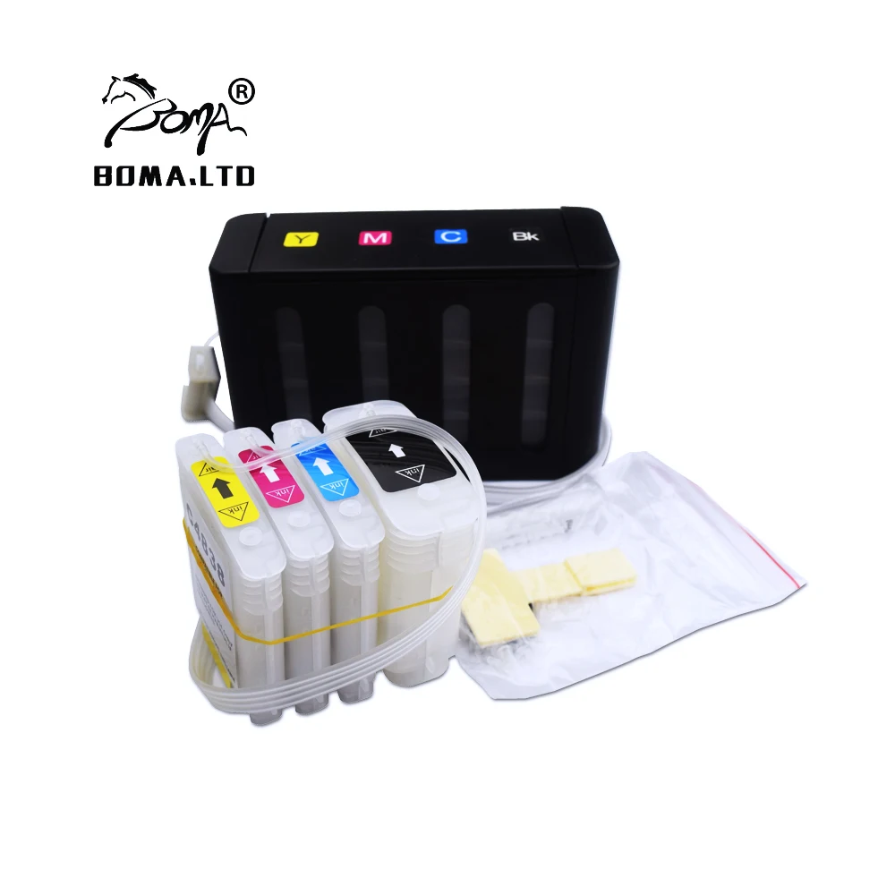 BOMA.LTD 82 11 Ciss Continuous Ink Supply System For HP82 11 Ciss Permanent Auto Reset ARC Chip For HP DesignJet 111 111R