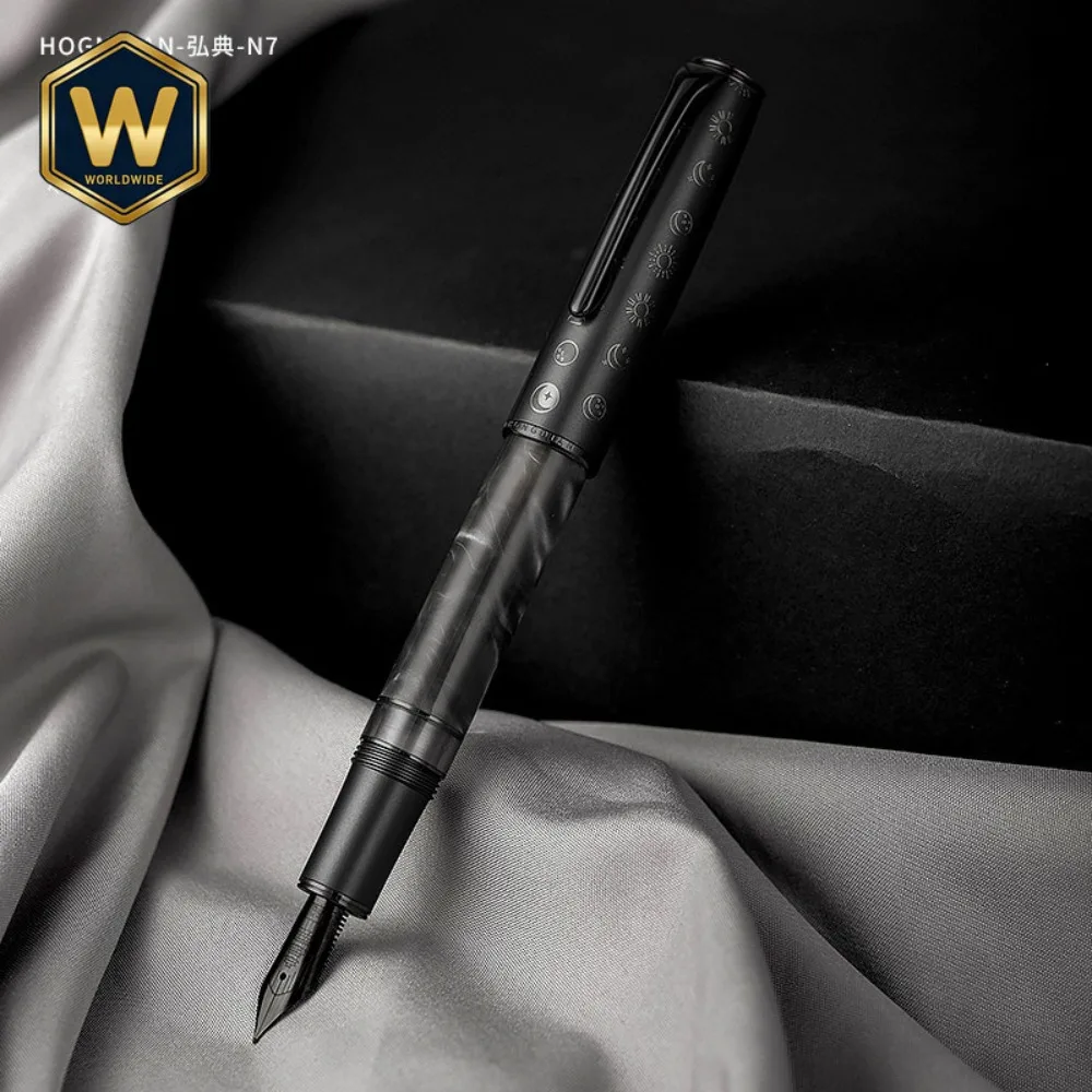 For N7 Yuepo Gray Resin & Acrylic High-End Business Gift Box, Vintage Fountain Pen Set,