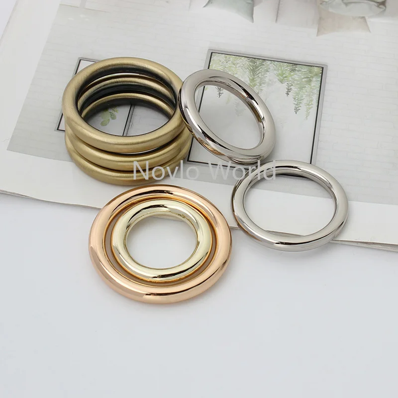 

10-50 Pieces 5 Colors 20 25 27 30 32mm 5.0mm Wire Alloy Welded Closed O Rings for Handbag Strap Connector Buckle Purse Hardware