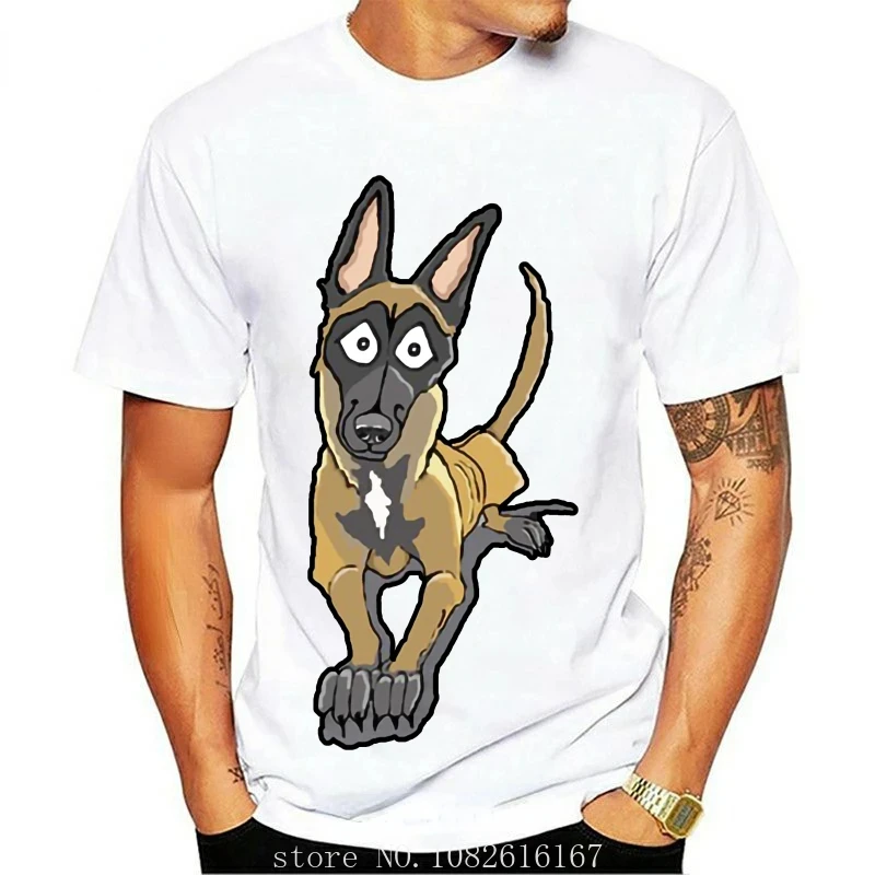 Tops Men Women Short Sleeve Casual Streetwear Camisetas New Fashion The Belgian Malinois T Shirt Kawaii Cartoon Dog Graphic Tee