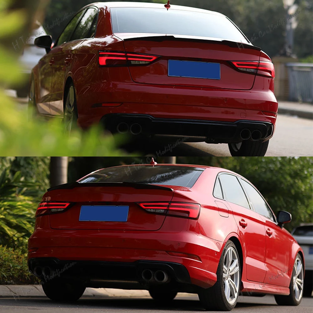 Pair LED Tail Lights For Audi A3 2013-2016 2017-2019 Rear Lamps Taillights Rear Fog Lights Turn Signal Car Tail Light Assemblies view 5