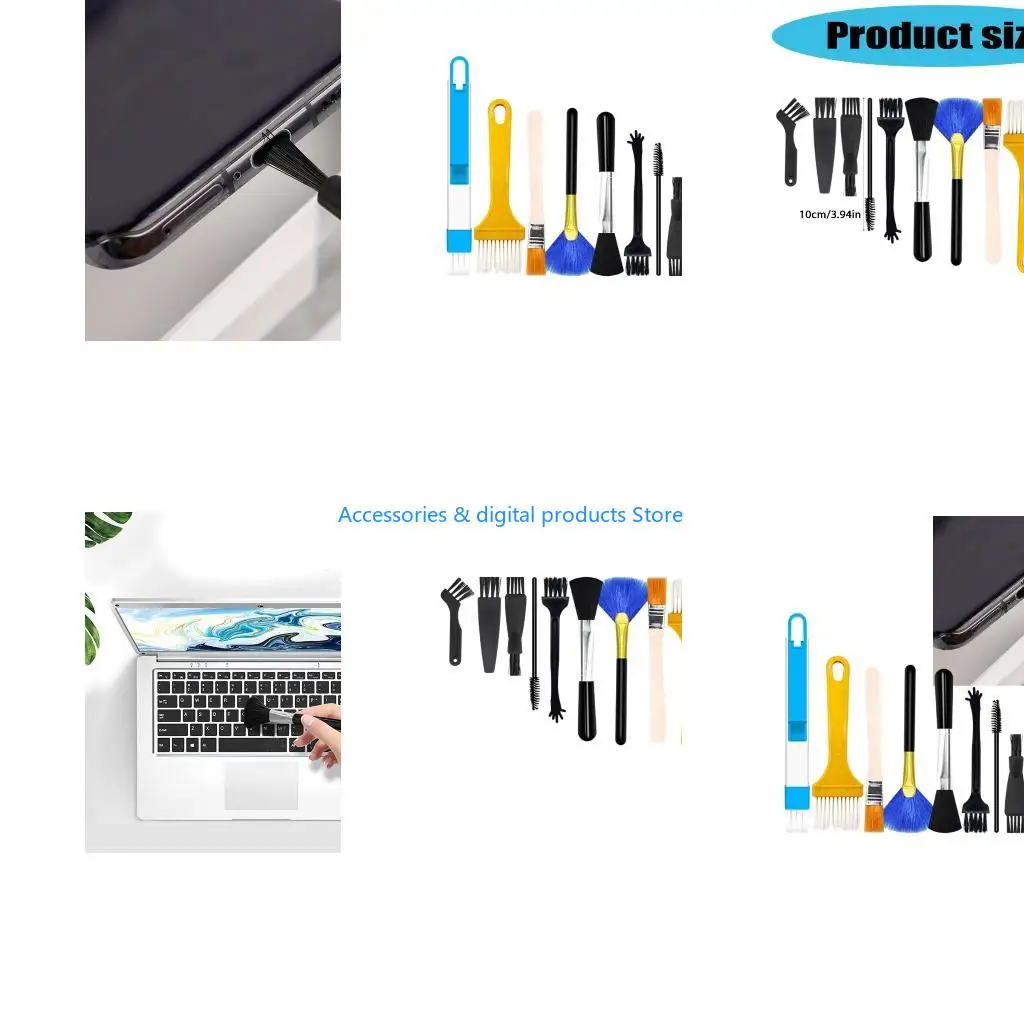 77JD Electronics Cleaning Multifunctional Brushes Set Soft Brush for Furniture