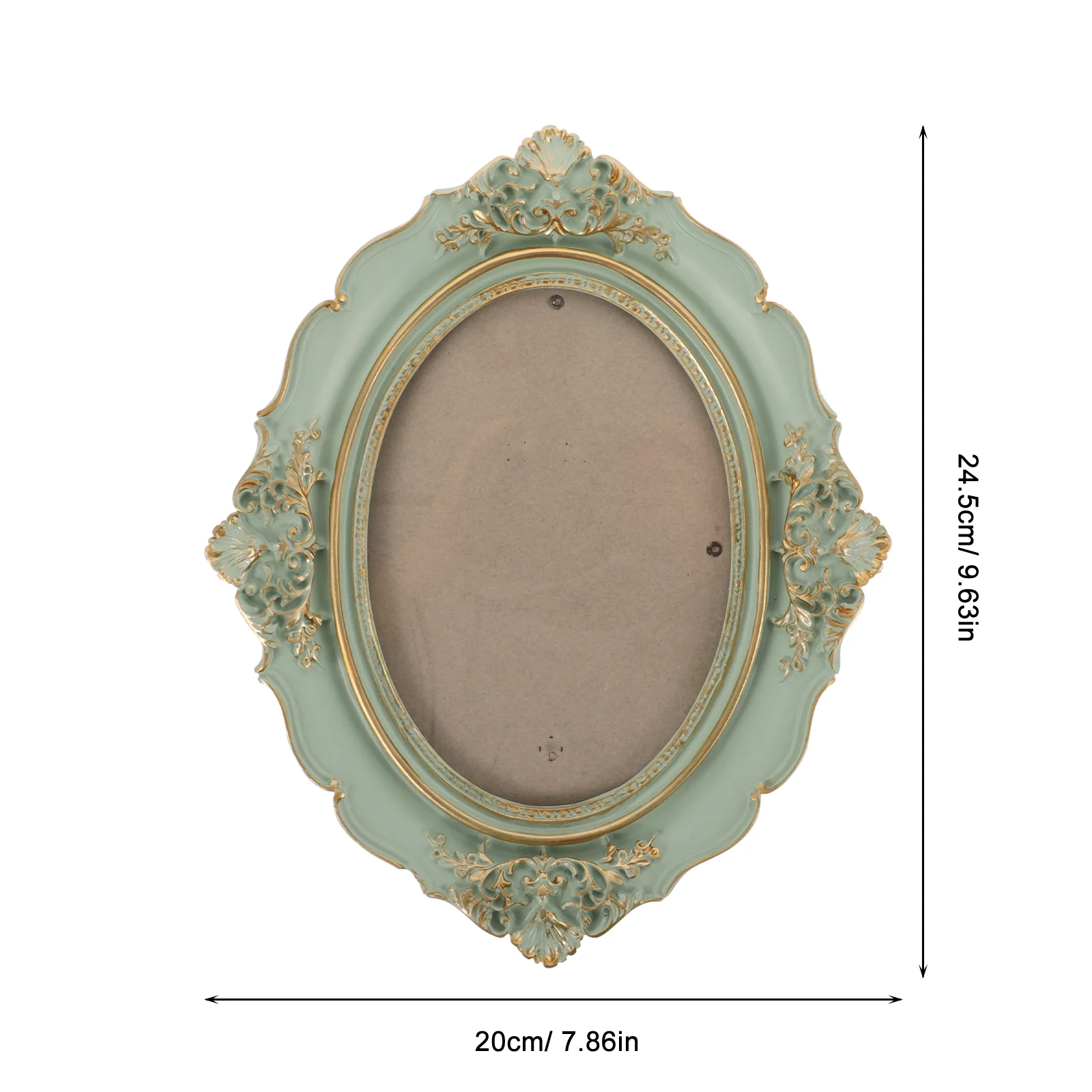 إطار صور على الطراز الأوروبي صورة صغيرة عتيقة معلقة من الراتنج الأخضر للأطفال
