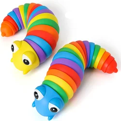 Puzzle colored caterpillar biomimetic decompression children's toy Snail Snail Nose Snail Versatile Twist Fun Color Cognition