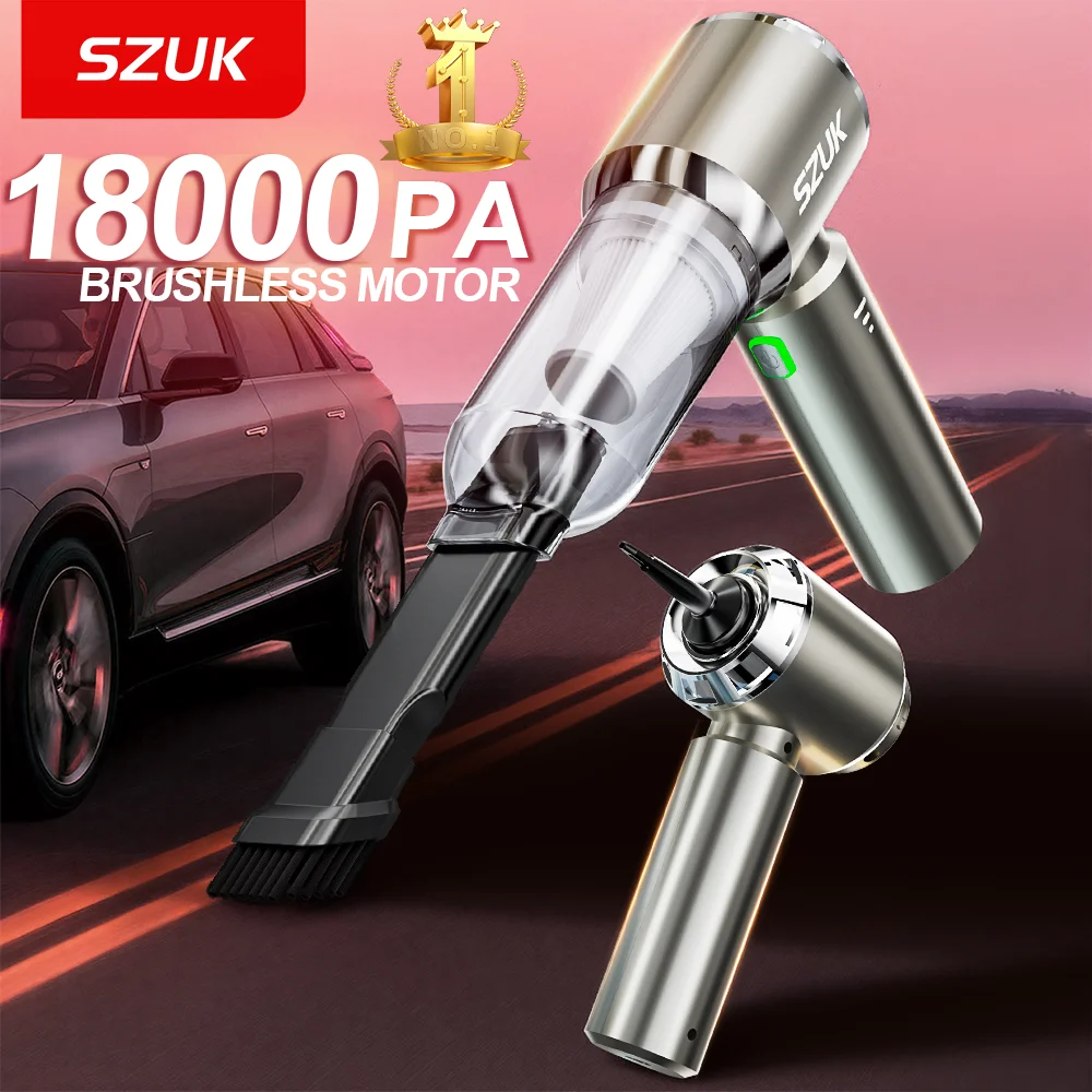 

Автомобильный пылесос SZUK 18000PA: Мощный беспроводной ручной пылесос-воздуходувка для уборки в машине, портативный мини-пылесос для автомобиля