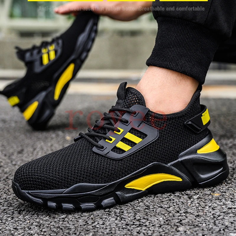 2024 Work Safety Shoes Men Black Shoes Safety Boots for Men Indestructible Work Sneakers Protective Steel Toe Shoe zapatos mujer