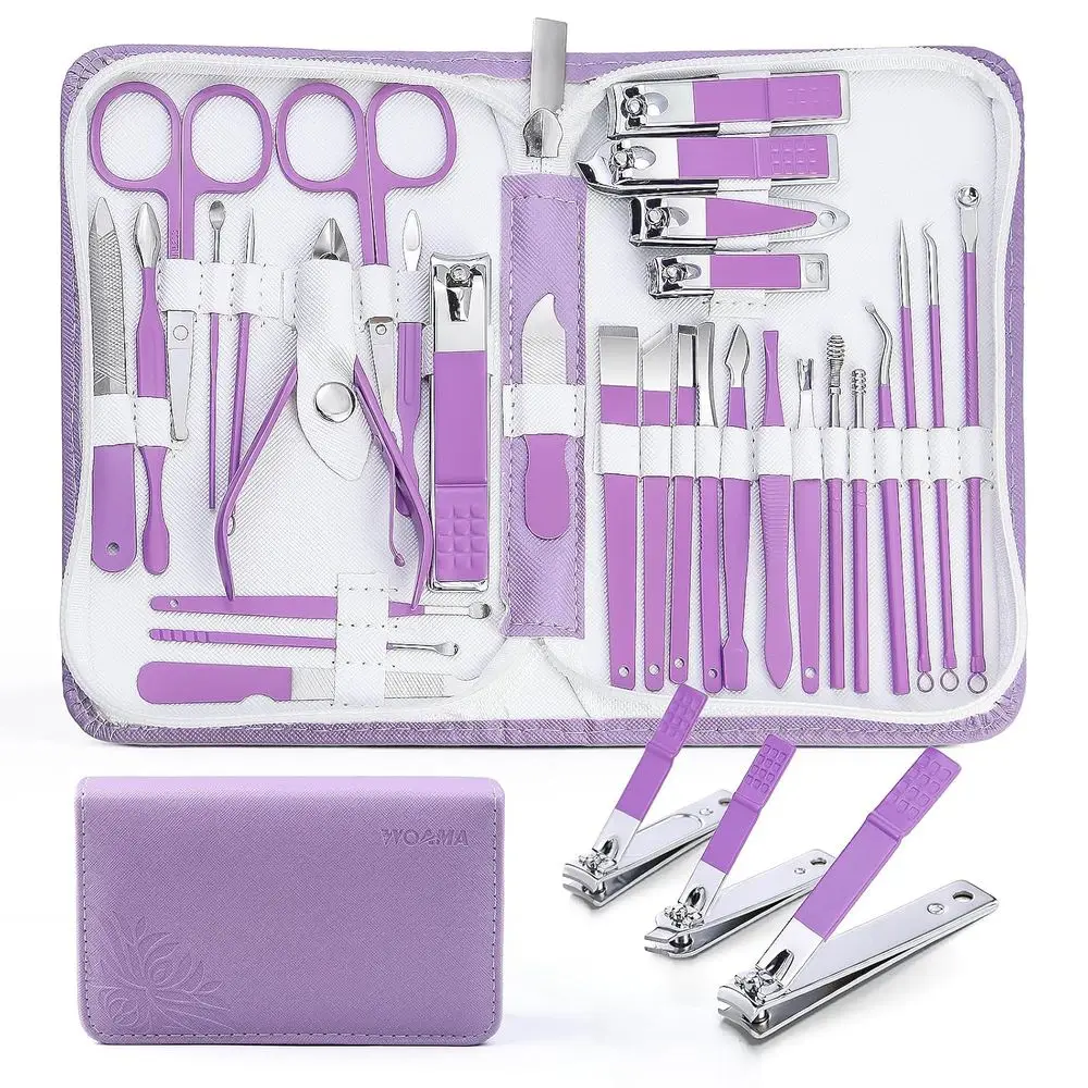 

All-in-One 30-Piece Professional Manicure and Pedicure Kit with Stainless Steel Tools for Women