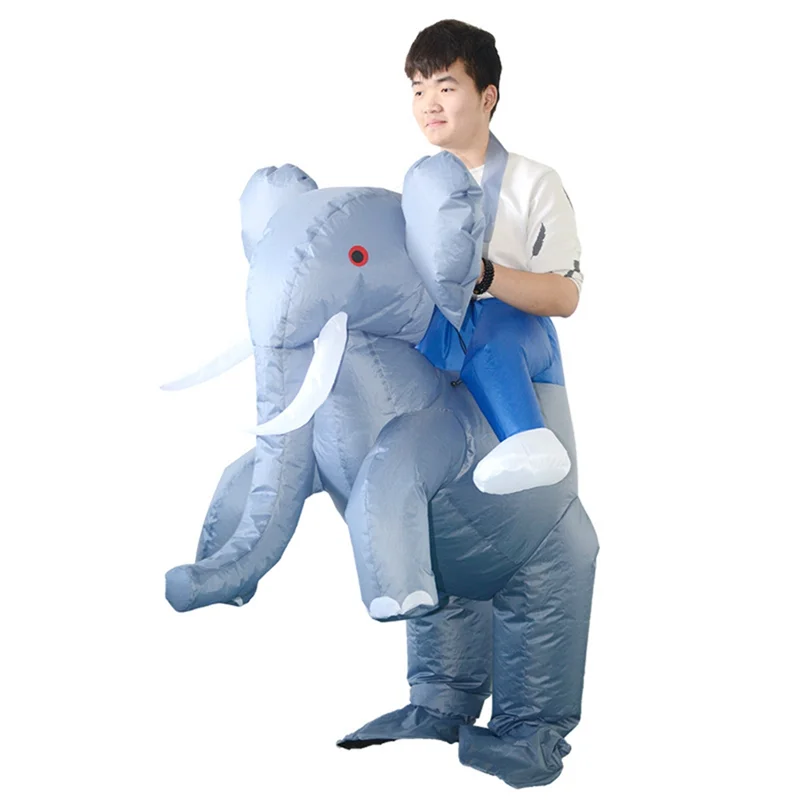 Inflatable Elephant Costume Party Carnival Cosplay Dress Halloween Blow Up Suit Animal for Women Men Kids