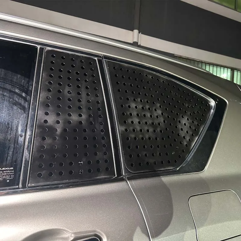 1piece set Aluminum alloy For Lexus LX 2022+car rear triangle window honeycomb panel decorative sticker protection accessories