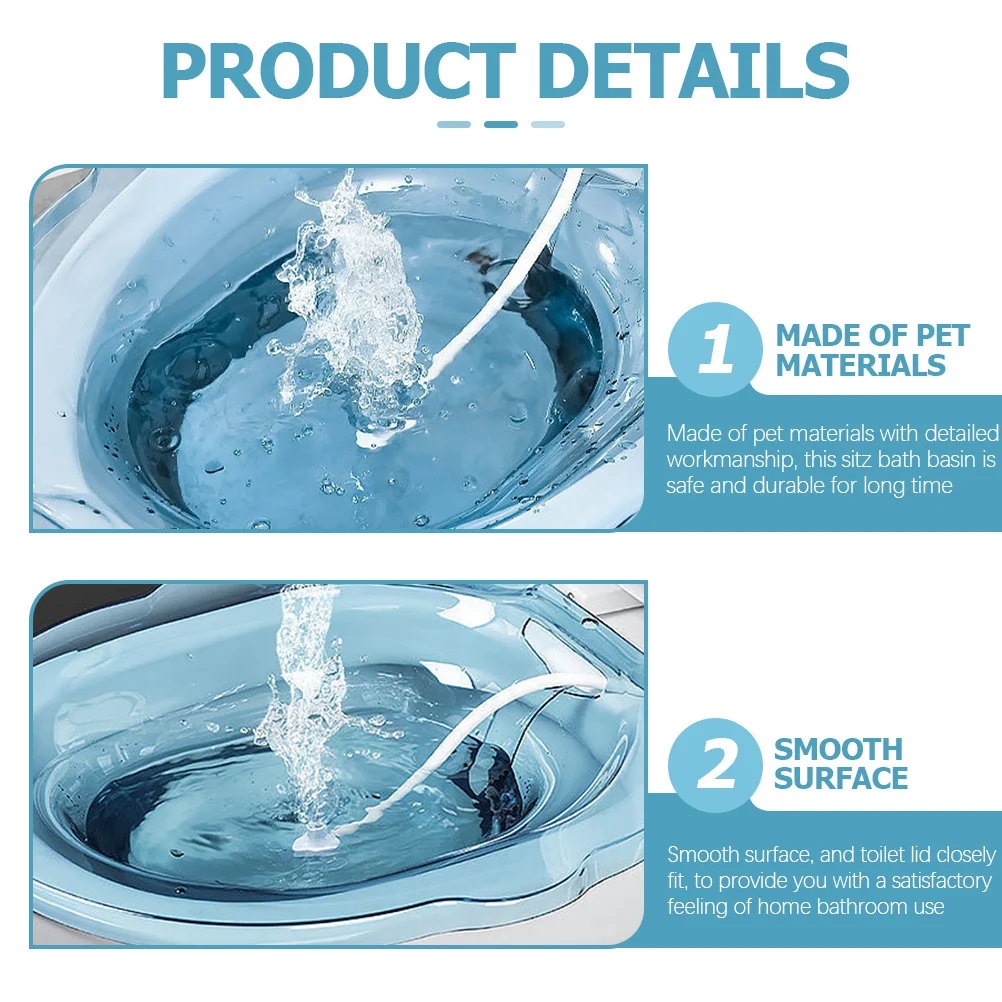 

Sitz Bath Basin Postpartum Care Hemorrhoid Relief Premium Materials Easy Install Storage Home Bathroom Pregnant Women Lavender