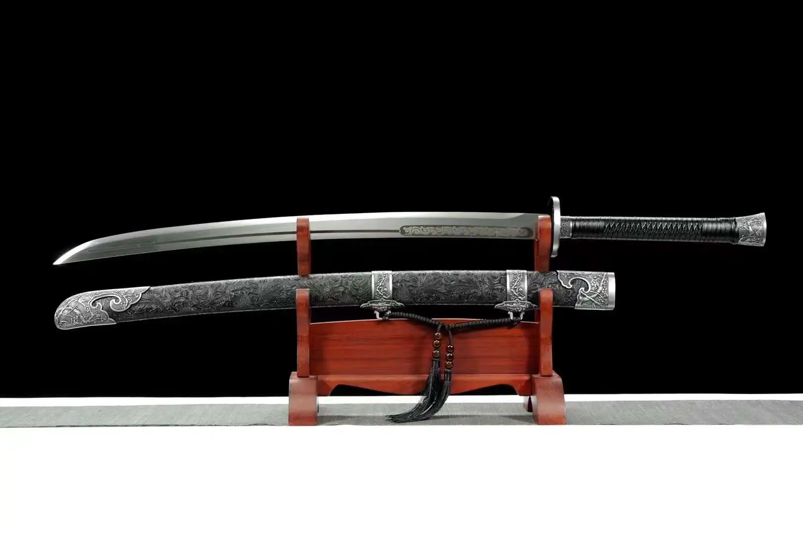 Chinese Kungfu Battle Sword,Brotherhood Plum Blossom Sword,Real Multi Refined Extreme Manganese Steel Blade,Unsharp