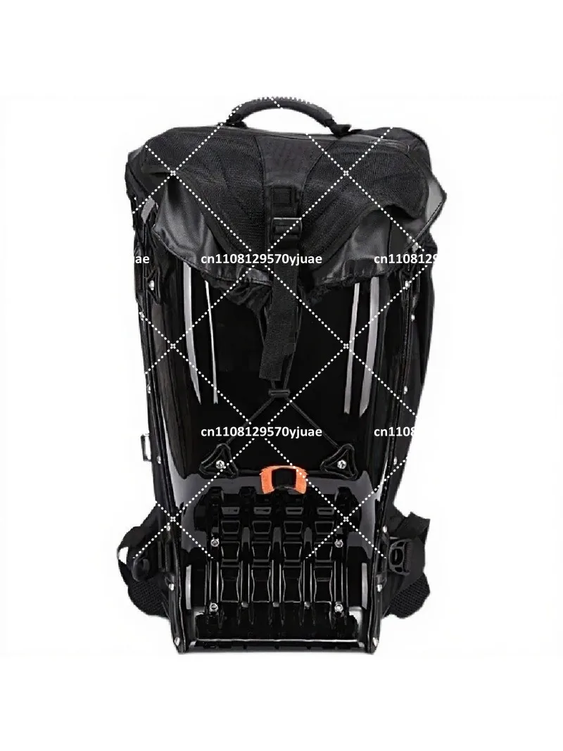 Waterproof Motorcycle Backpack for Riders, Reflective Hard Shell Helmet Bag, Durable Moto Sports Riding Backpack