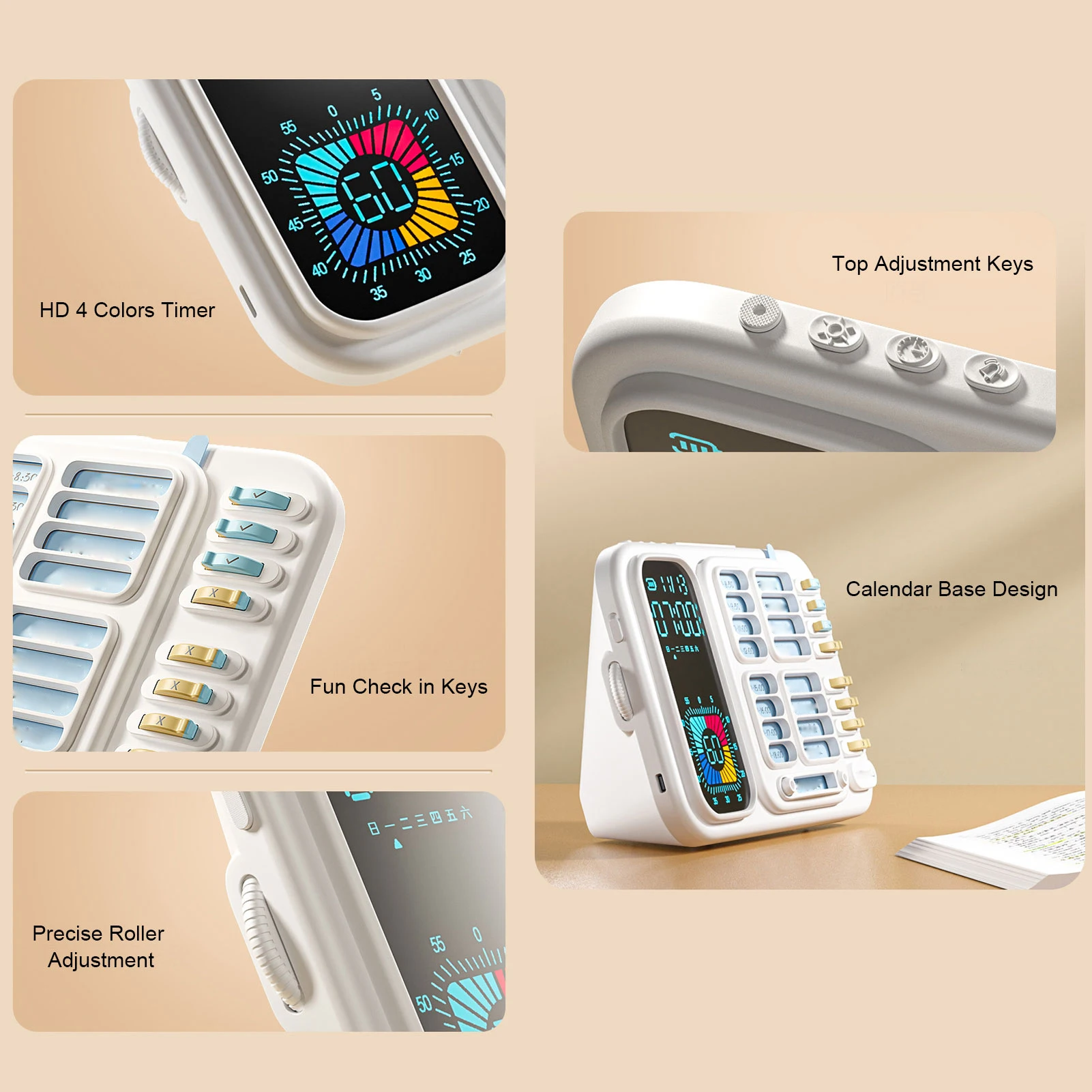 مؤقت بصري صامت مع بطاقات مهمة للوحة التخطيط وساعة منبه لمدير الوقت للأطفال للفصول الدراسية ومدير الموقت البصري للاستخدام المنزلي