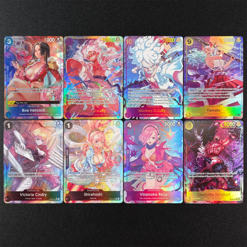 

Self Made Proxy One Piece English Luffy Hancock Reiju Cindry Katakuri Yamato Shirahoshi PRB-01 Alternate Art Game Card Toy