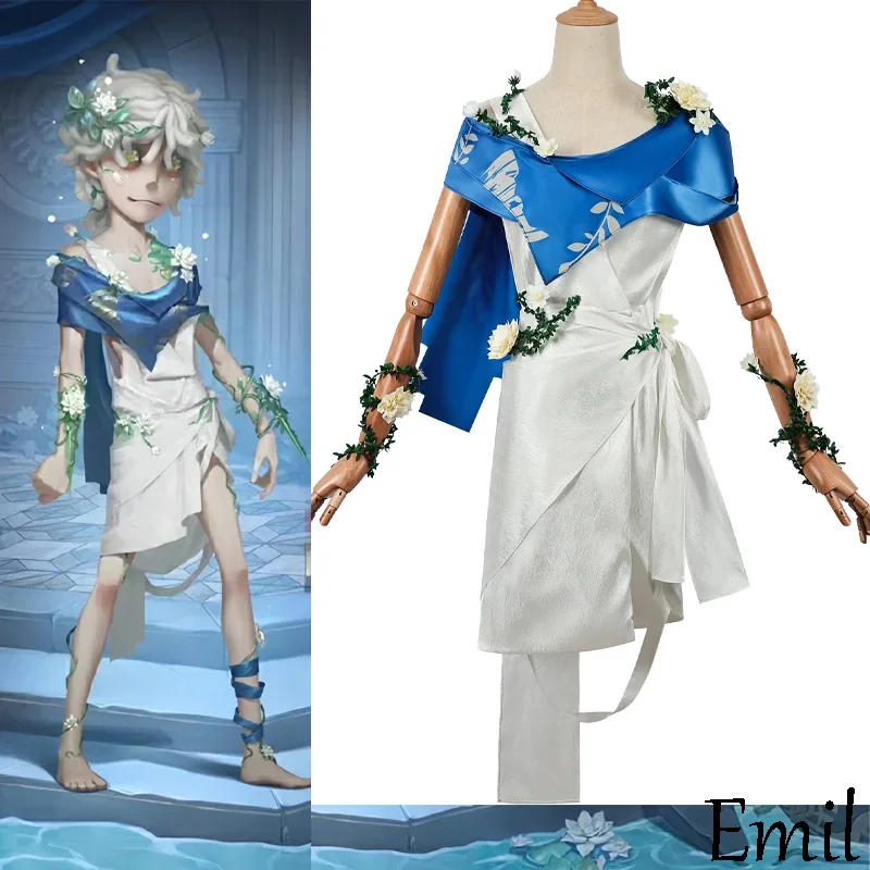 Game Identity V Emil Patient Cosplay Costume Flower Newly Outfits Accessories Set Women Men Halloween Christmas Party Uniform