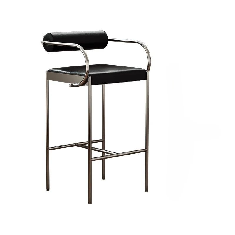 

Расслабляющий высокий дизайн барный стул со спинкой, современный кухонный барный стул, стол для гостиной, шезлонг, барная велюровая мебель для балкона