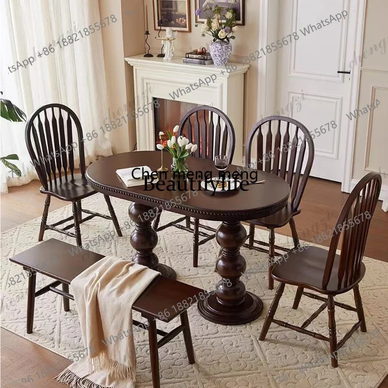 EE182 Soild Wood Poker Dining Table European Lounge Restaurant Center Dining Table Modern Reception Mesas De Jantar Kitchen Furn