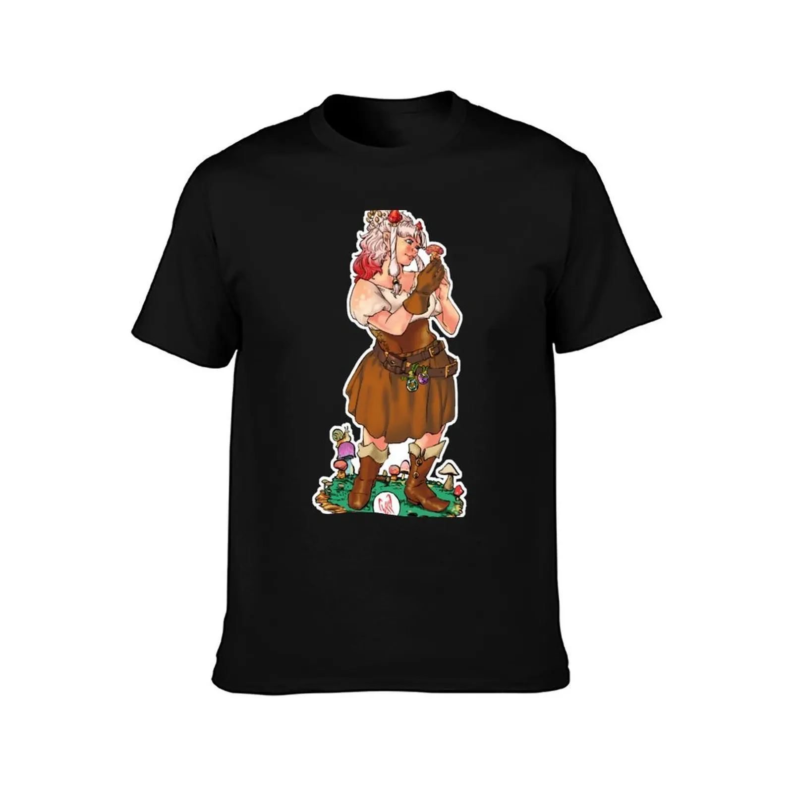 Lady Freckles: SporeLore T-Shirt, Summer Casual Cotton Tee, Oversized Streetwear Tops, Vintage Graphic Print, Unisex Men Women