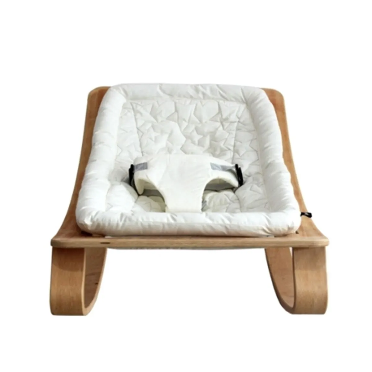 Natural Beech Tree Wooden Baby Rocker Wood Crib Play Gym New Born Baby Clothes Bed Lit Bedstead Baby Swing Cradle Bouncer