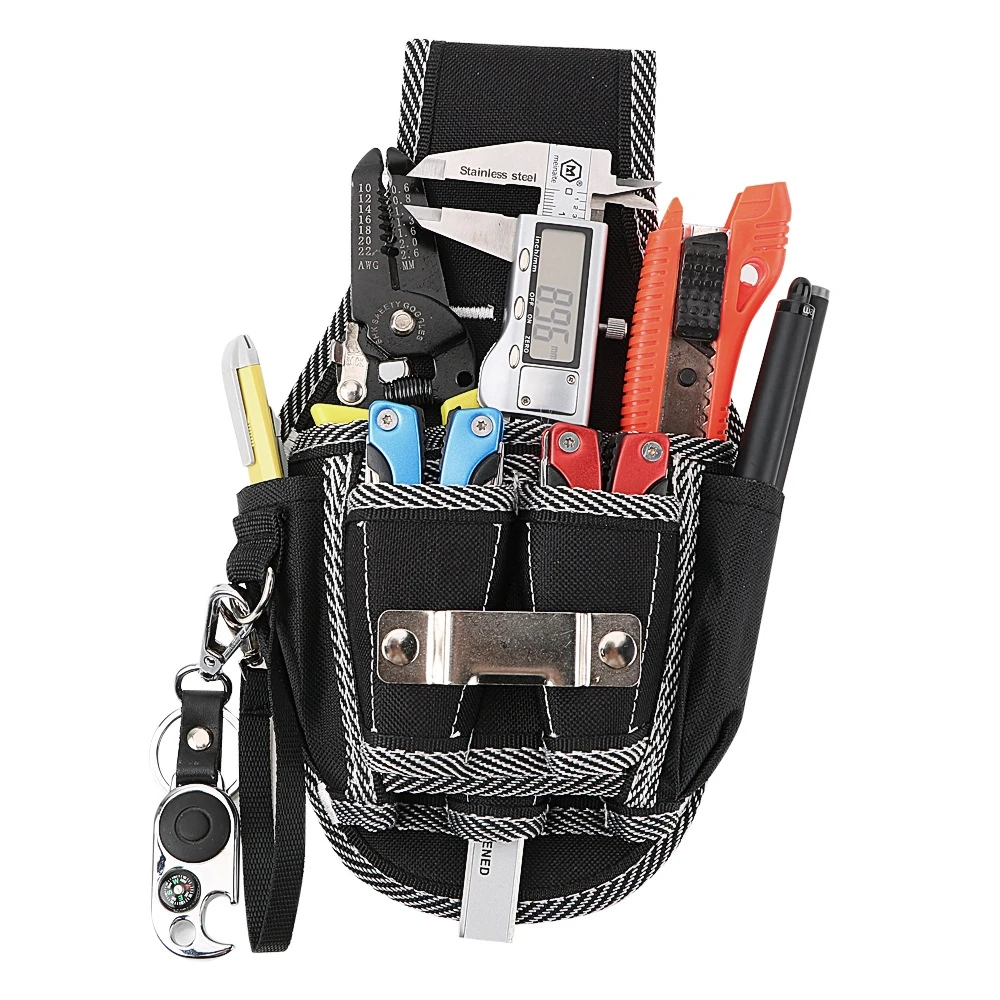 Multifunctional Tool Storage Bag Pouch Belt Electrician Toolkit Drill Waist Bag Wrench Screwdriver Hardware Tool Bags Organizer