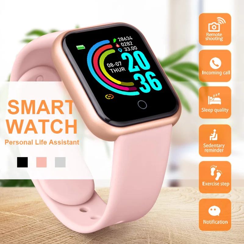 Smart Watch Kids Waterproof Fitness Sport LED Digital Electronics Watches for Children Boys Girls Students 12-15 years old Watch