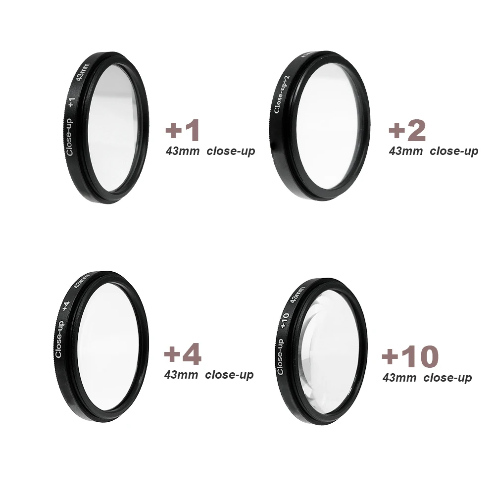 Macro Close Up Lens Filter Kit +1+2+4+10 Filter 49mm 52mm 55mm 58mm 62mm 67mm 72mm 77mm For Canon Nikon Sony Cameras