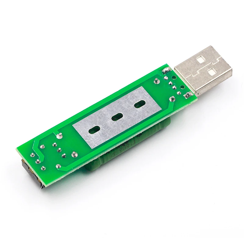 Resistor de carga mini descarga usb 2a/1a com interruptor 1a led verde, 2a led vermelho