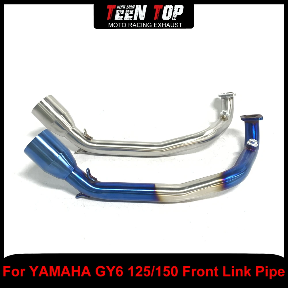 

Мотоциклетная выхлопная труба из нержавеющей стали для YAMAHA GY6 125/150, передняя соединительная труба 51 мм, соединительная труба Moto gy6