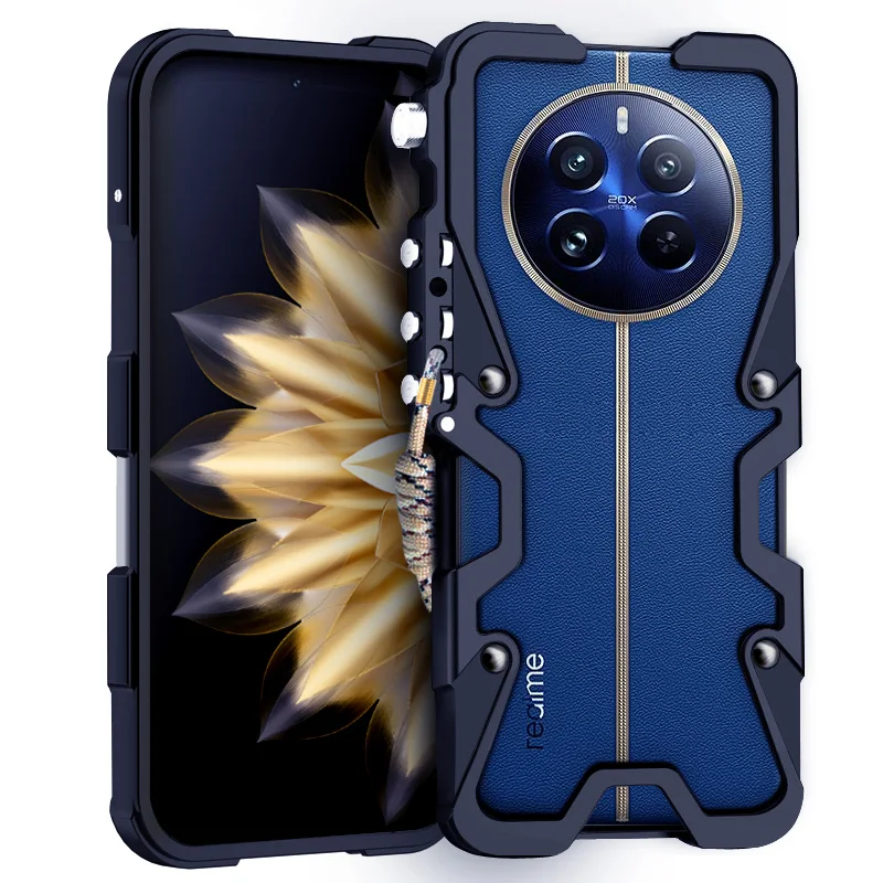 

Бронированный винтовой металлический каркас алюминиевый бампер противоударный чехол для Oppo Realme GT 5 12 Pro Ultra 11 10 Pro + 11 5G Global 11x V50s