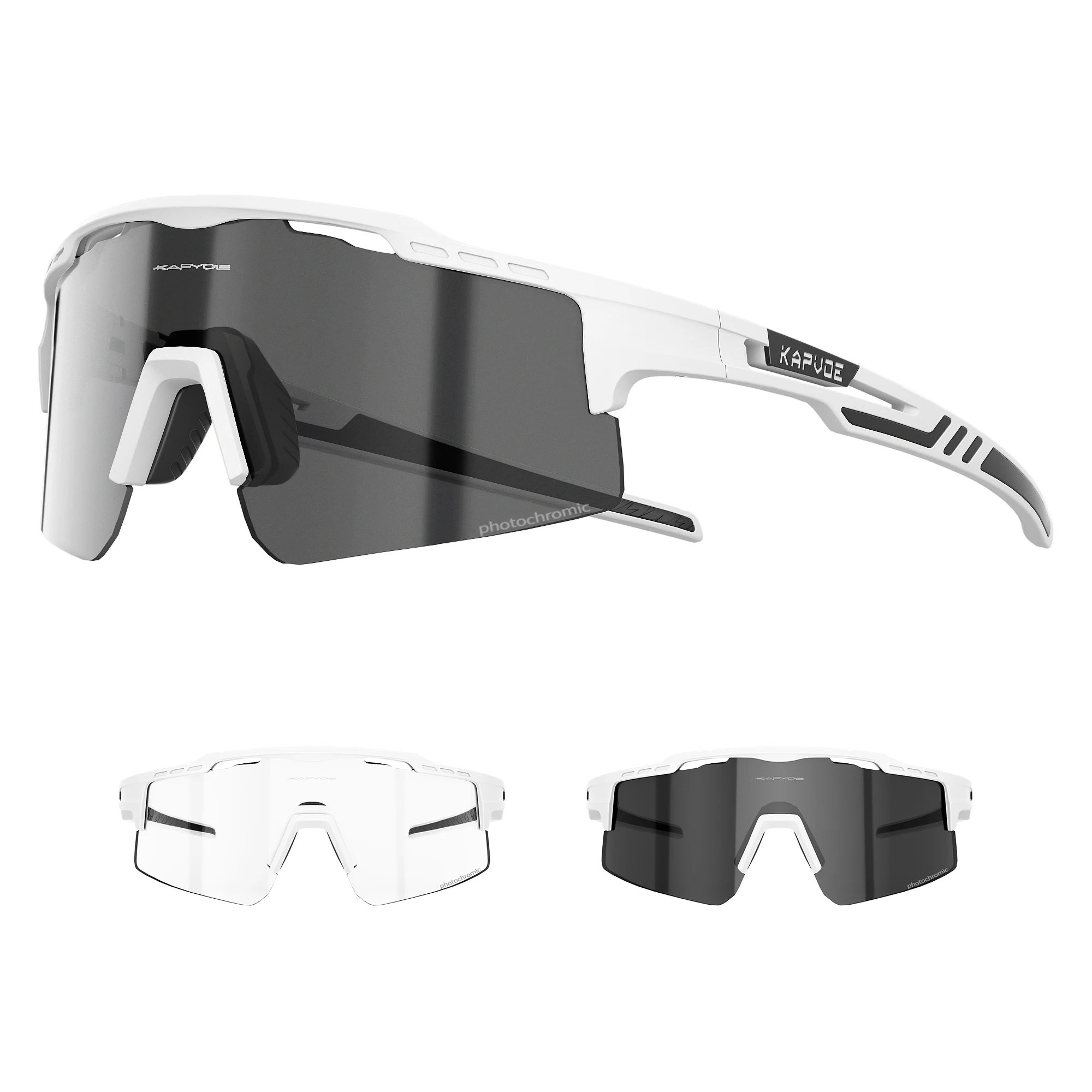 Kapvoe Outdoor Photochrome Fahrrad Sport Brille Männer Frauen Rennrad Sonnenbrille UV400 MTB Radfahren Eyewea Schutzbrillen