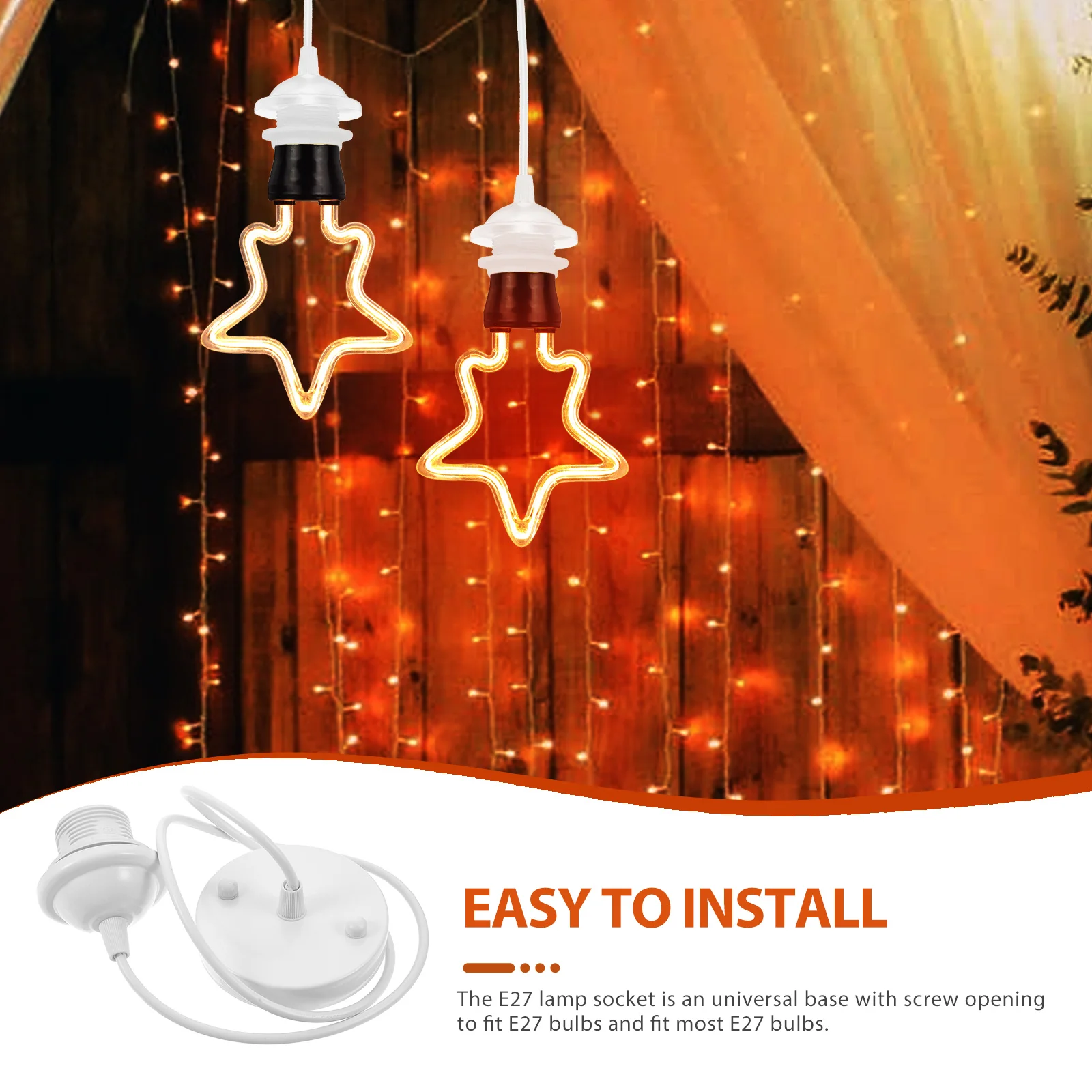 

2pcs E27 Pendant Light Kit Metal Lamp Holder Adjustable Cable Ceiling Canopy For Farmhouse Industrial Lighting Decor Led Bulb