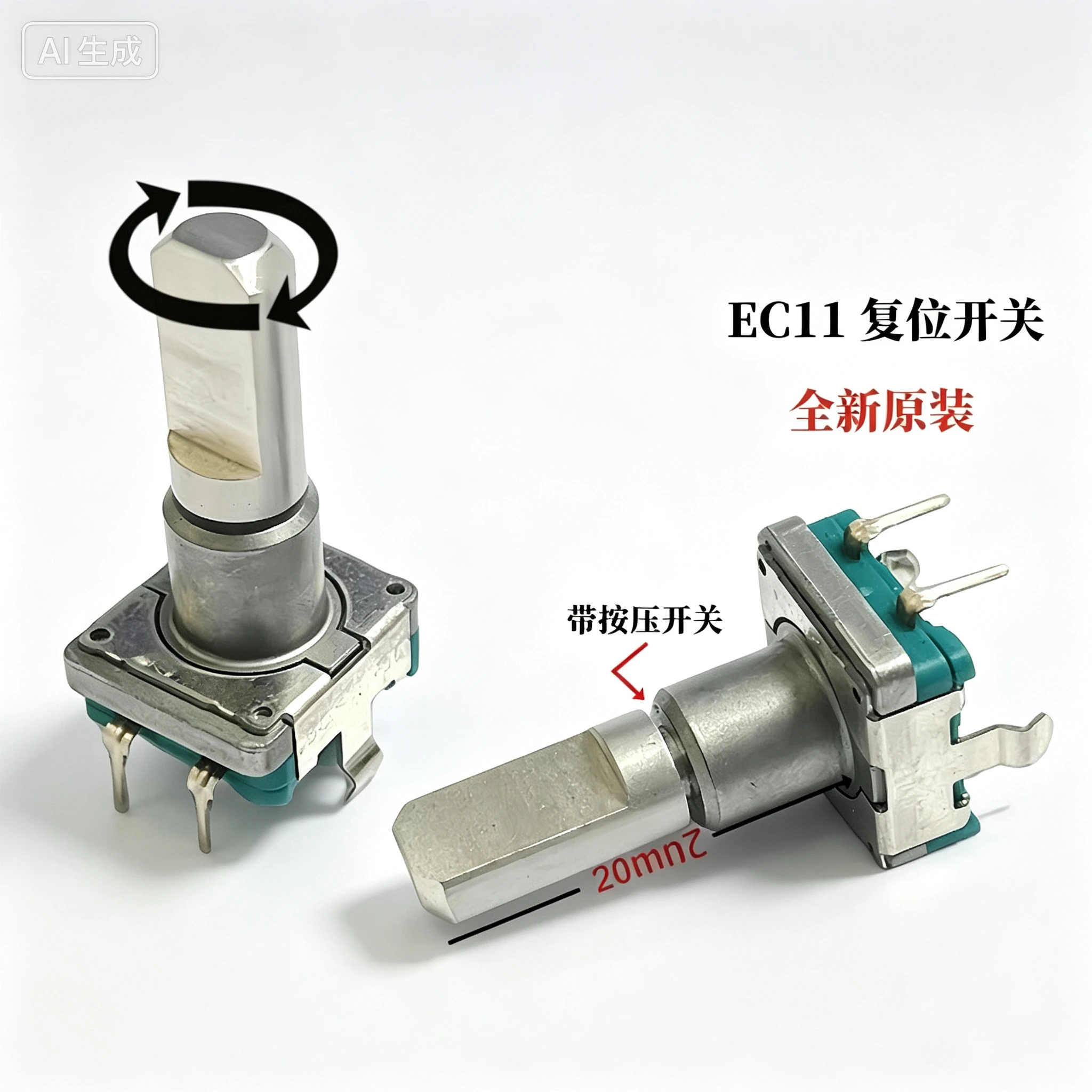 EC11 Rotary Encoder Auto Reset Push Switch for Car DVD Navigation