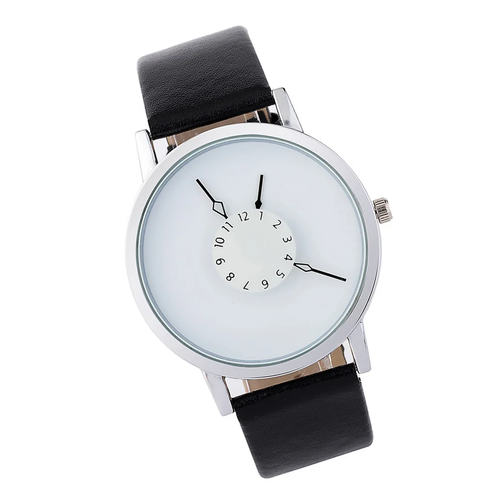 

Simple Casual Wrist Watch Waterproof Quartz Watch for Students PU Strap Easy to Adjust Size Fit Comfortable to Wear