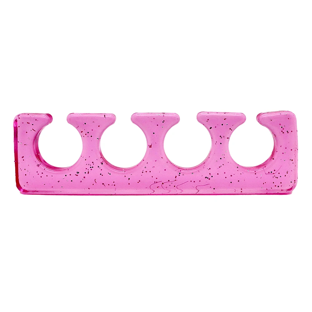 Separador de dedos de silicona suave, 2 par/bolsa, espaciador artístico Flexible para dedos del pie, separación de uñas encarnadas, dispositivo de tratamiento, corrección de dedos