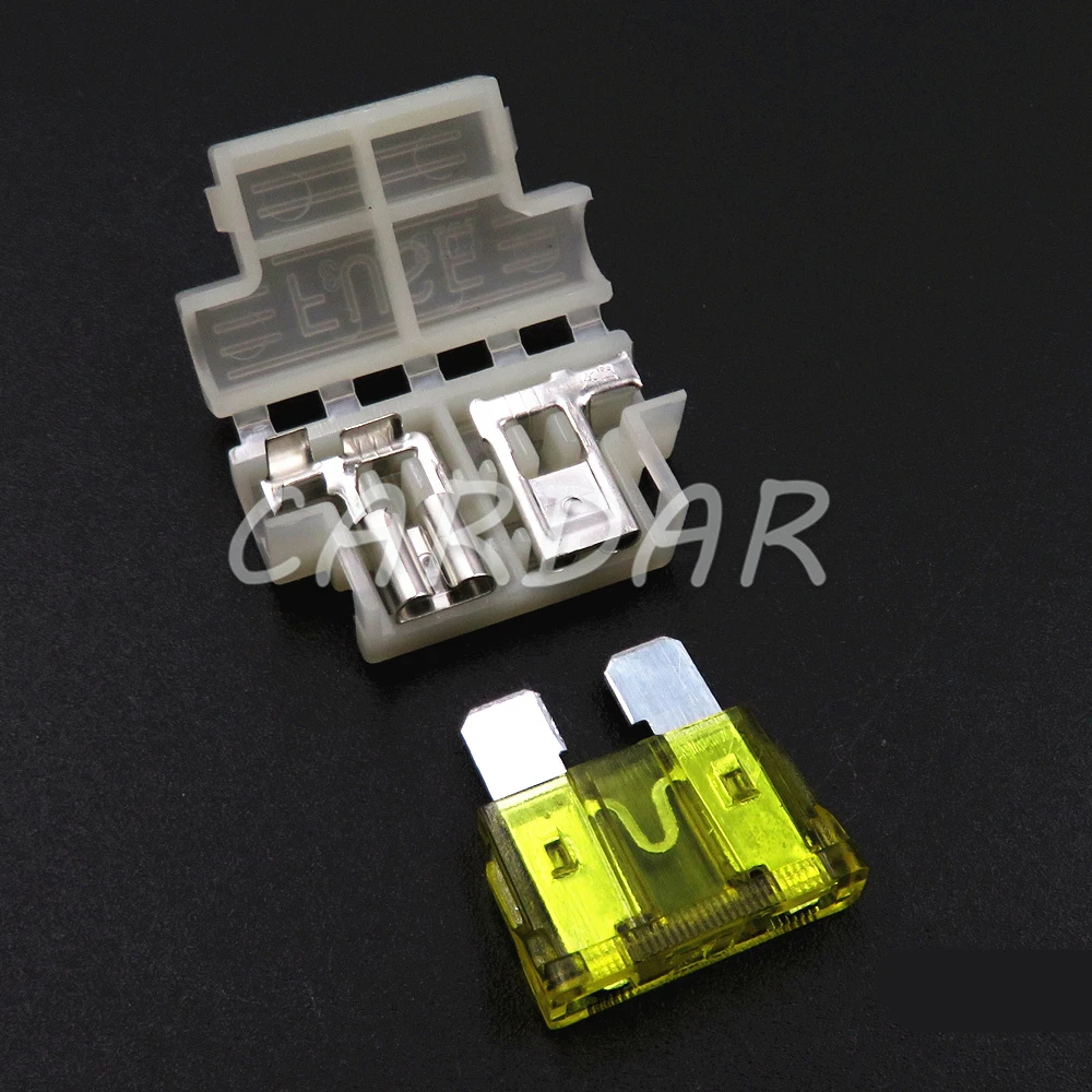 1 Set 1 Way Auto Standard Middle Fuse Holder Car Middle Fuses Box AC Assembly Automobile Blade Type Fuse Block