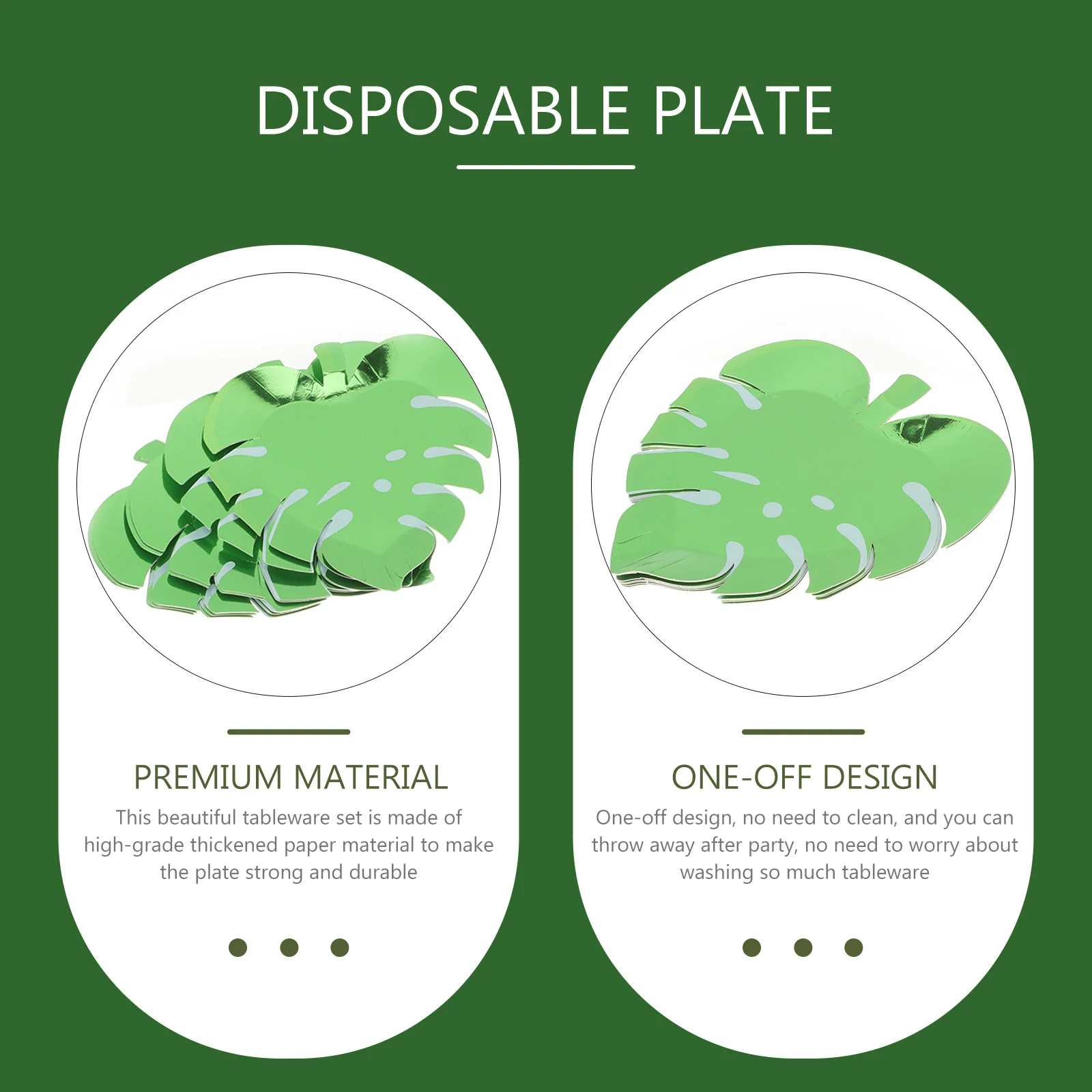 

16Pcs Tropical Leaf Shape Plates Disposable Paper Dessert Party Food Serving Paper Leaves Plate Food Dish Dish