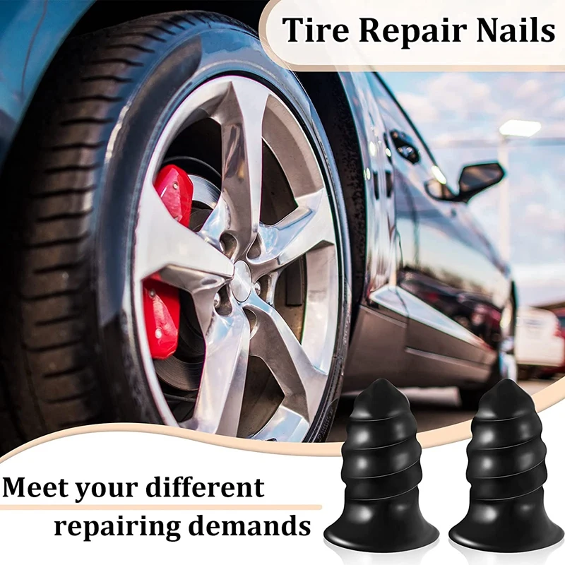 100 Pieces Of Auto And Motorcycle Vacuum Tire Nail Self-Service Tire Repair Nail Quick Tool