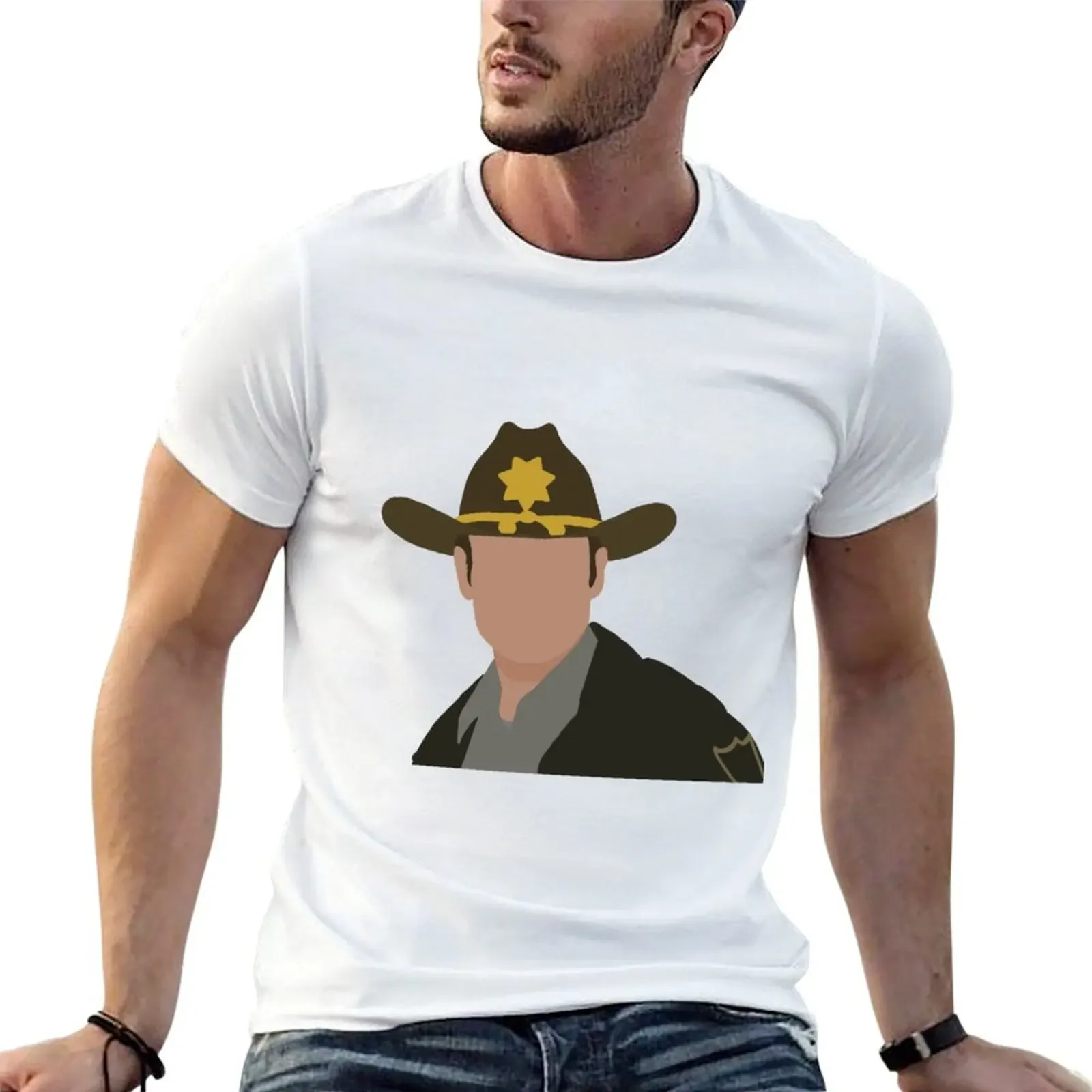 

Rick Grimes T-Shirt summer tops anime t shirts heavyweight t shirts for men