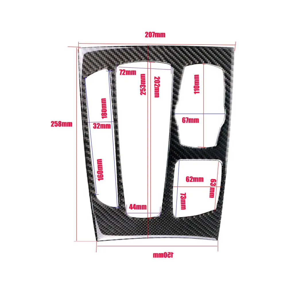 Carbon Fiber Gear Shift Panel Decor Cover Trim Sticker For BMW X5 X6 F15 F16 2014-2017 Left Hand Drive