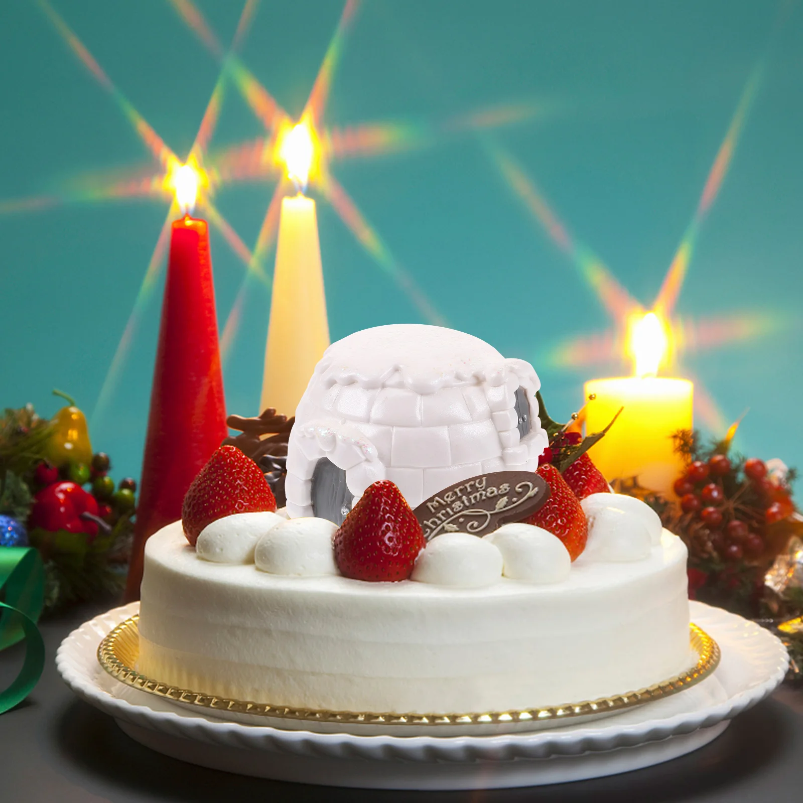 

Realistic Ice Decor Small Cute Shape for Home Office Shopping Center Natural Style Craftwork Sturdy Structure Indoor