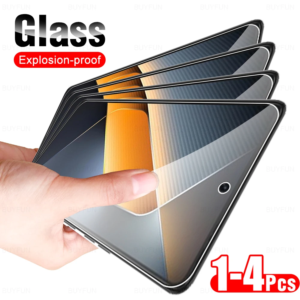 1-4Pcs For Tecno Pova 6 Pro 9H Tempered Glass Pova6 6Pro Pova6Pro Protective Film TecnoPova6pro Screen Protector Anti Scratch