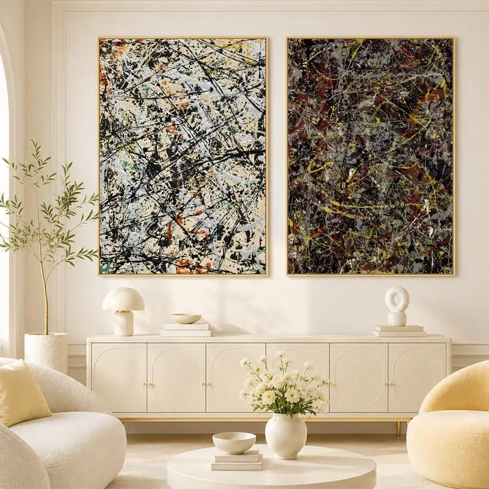 Abstract art J-Jackson P-Pollock Poster Room Home Decoration Interior Wall Art Printing Garage Posters Gift