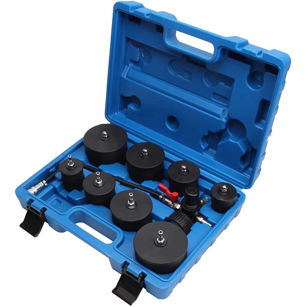 9-piece Turbocharger System Leak Tester Sheet Metal Repair Pulley Detector Steam Protection Tool