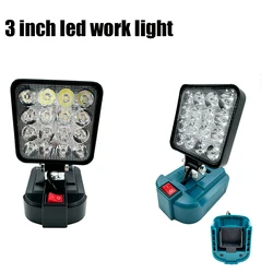 For Makita 14.4V18VLi-ion Battery 3 Inch LED Work Light Suitable for Outdoor Flashlight Lantern Camping Light Emergency Lighting